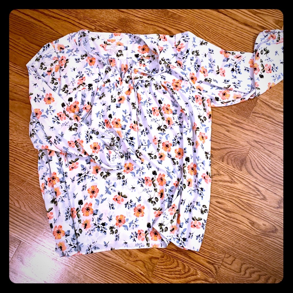 LOFT plus boho floral top 22